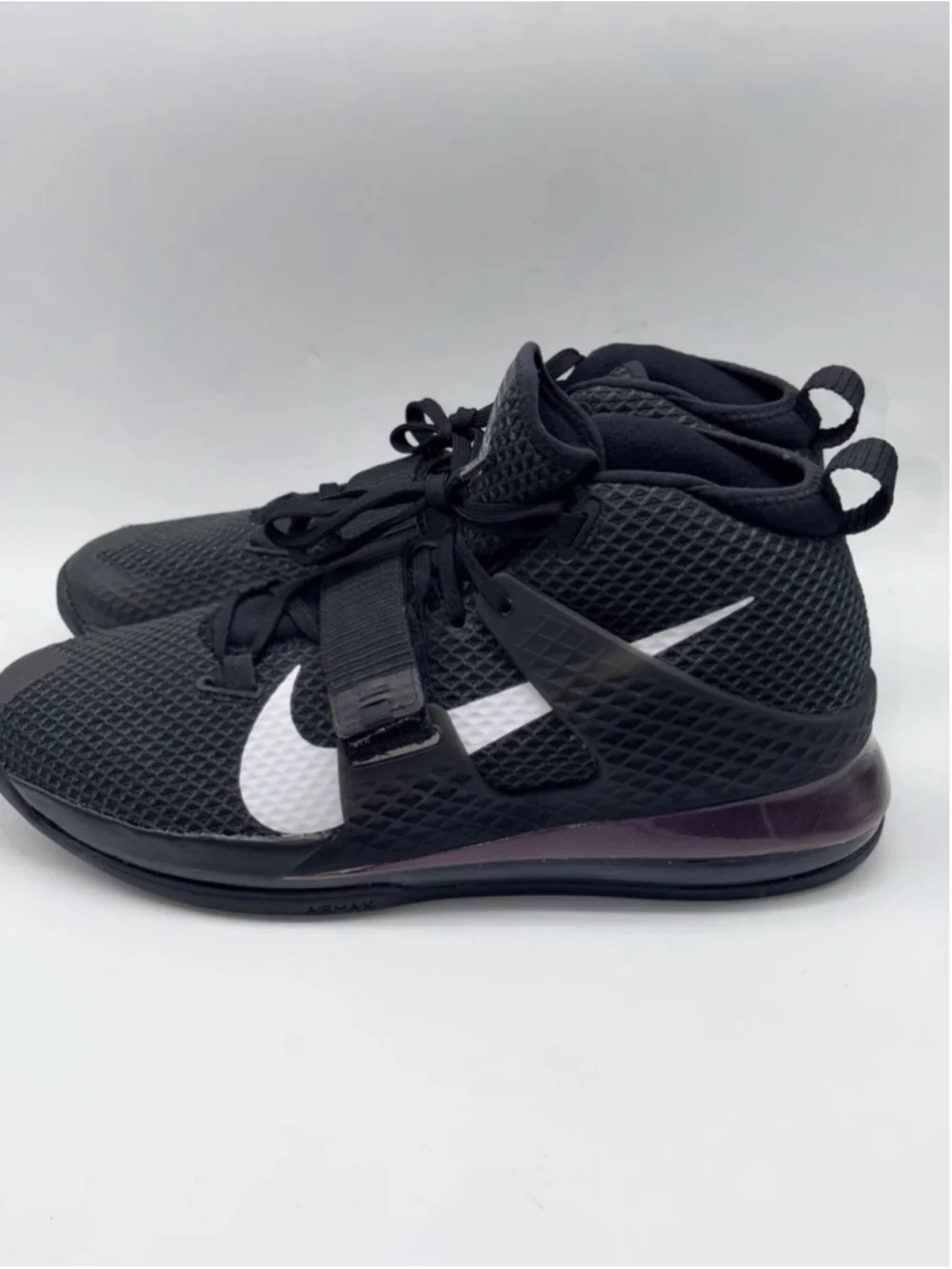 NEW Men's Size 12 Nike Air Force Max II 2 Shoes AV6243-002 Black White Plum